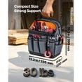 thumbnail image 3 of KFFKFF 13.2-Inch Tool Bag with 39 Pockets, Open Top Organizer for Tools, Durable Hard Plastic Base, Adjustable Shoulder Strap, Ideal for DIY Projects and Jobsite Maintenance, 3 of 9