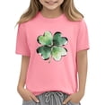 thumbnail image 6 of HAiming Cotton St Patricks Day T-Shirts for Kids Shamrock Graphic Round Neck Casual Short Sleeve Tops, 6 of 9