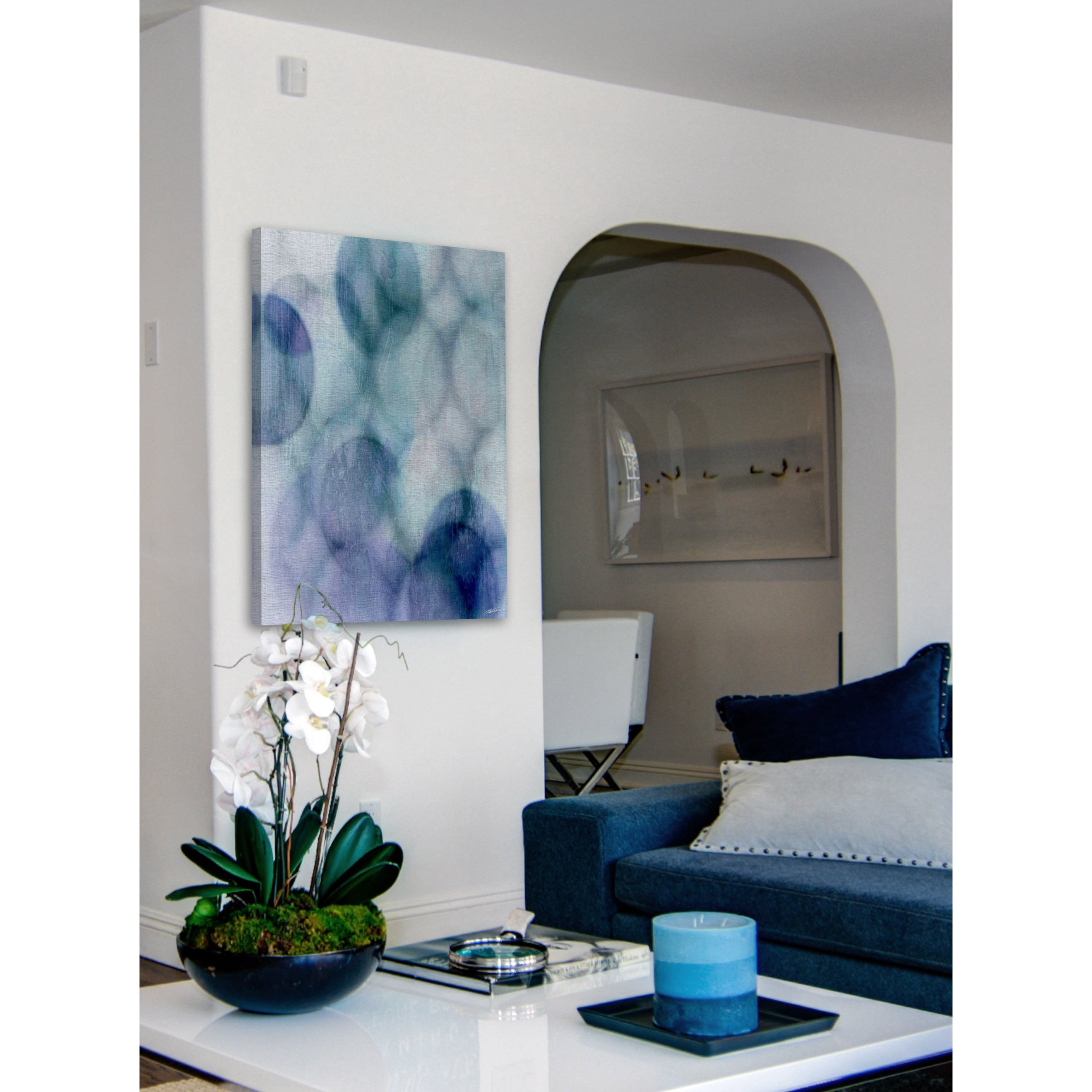 Marmont Hill "Moody Blue I" Painting Print on Wrapped Canvas