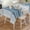 Blue, variant on Dark Green Ombre Stripe Tablecloth Rectangle Table Cloth 52x70,Waterproof Outdoor Table Cloth Covers Decorative Table Protector,Farmhouse Simple Striped Washable Table Cover for Kitchen Dinning Party