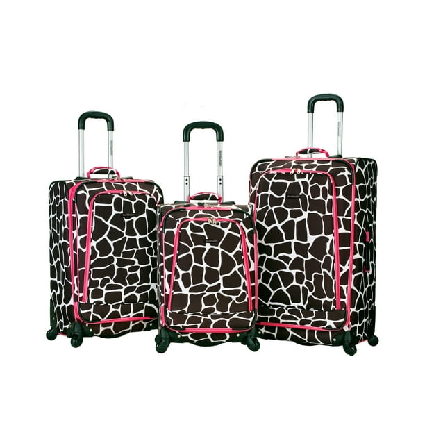 Rockland Luggage Fusion 3Piece Softside Expandable Spinner Luggage Set