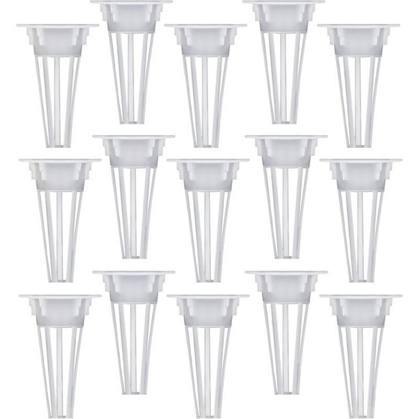 50 piezas de cestas para macetas hidropónicas, juegos de cestas para plantas hidropónicas, lavabo de repuesto, cesta de cultivo de plástico sin suelo para cultivo de plantas hidropónicas (blanco)