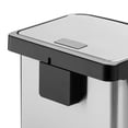 thumbnail image 5 of Honey Can Do 13.2 Gallon Trash Can, Rectangular Step On Kitchen Trash Can, Stainless Steel, 5 of 8