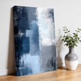 thumbnail image 3 of Canvas Wall Art Dark Blue Color Block Canvas Art Print Abstract Shabby Pictures Wall Decor for Living Room Bedroom Artwork Decorations Stretched Framed Ready to Hang 12"x18", 3 of 9