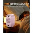 thumbnail image 4 of Space Heater, Portable Heater for Indoor Use, Small Electric Heaters with Overheat & Tip-Over Protection, Mini Desk Heaters for Office Bedroom Bathroom, Compact & Efficient Heating, Pink, 4 of 14