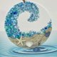 thumbnail image 5 of Hanging Ornament Sea Glass Sun Catcher Crashing Ocean Beach Suncatcher for Window Beach Glass Suncat, 5 of 5