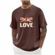 thumbnail image 1 of Tops para hombre, blusas y camisas de cuello redondo y manga corta para hombre, blusas casuales de moda con cuello redondo y manga corta para hombre, blusas de poliéster para hombre, 1 of 4