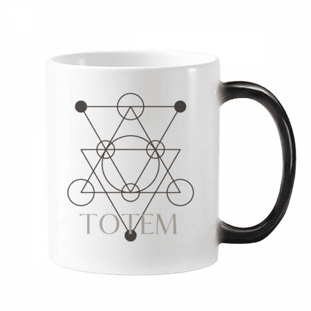 

Combination Triangular Circular Points Mug Changing Color Cup Morphing Heat Sensitive 12oz