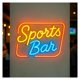 thumbnail image 1 of Letrero De Neón "Sports Bar" Para Decoración De Clubes, Bares, Tabernas Y Salas De Juegos. Alimentación USB, Regulable, 35cm, 1 of 2