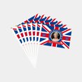 thumbnail image 2 of ZHAOCHENG 20PCSQueenElizabethsPlat-inumJubileeBanderas, 5.5x8.3PulgadasUnionJackHandWavingBanderforSaMajestytheQueen70thAnniversary,StreetPartySouvenirCelebrationBritishDecorationProm(A), 2 of 2