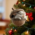 thumbnail image 4 of Cadancy Forest Animal Acorn Ornaments, Cozy Forest Christmas Ornaments, Cute Pine Cone Animal Figurine Hanging Ornament, Xmas Tree Holiday Festival Home Decor Animals Lovers Gifts(D), 4 of 5