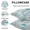 thumbnail image 5 of Throw Pillow Covers 18x18 Inch Set of 2, Turquoise Coastal Waterproof Outdoor Pillow Covers, Sea Turtle Nautical Coral Summer Beach Decorative Cushion Pillowcases for Couch, Sofa, Bed, Garden, Patio, 5 of 9