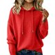 thumbnail image 1 of Suéteres de mezcla de Cachemira for mujer, sudaderas con capucha de lana suave con cuello redondo, jersey de punto acogedor con cordón for Otoño e Invierno 2026, 1 of 3