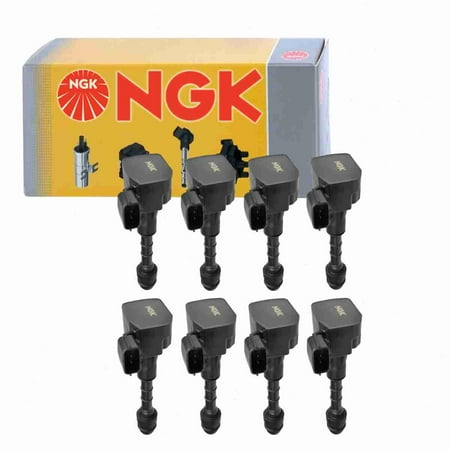 8 pc NGK 48929 Ignition Coils for 1415106 1415106H 178-8317 22448-AL615 22448-AL61C 2505-306402 36-8084 673-4025 921-2078 E421 GN10246 IC521 IGC0007 UF-401 UF401 Spark Plug Wire Boot