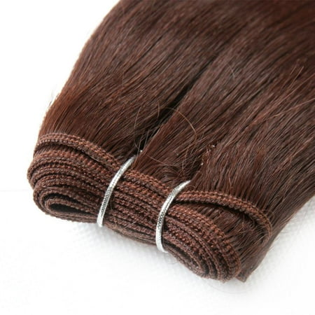 Silky Straight Sew In Natural 100% Human Hair Weave - Auburn 33 (Best Hair For Quick Weave Bob)