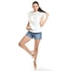 thumbnail image 5 of Blusa con detalle de encaje calado Roman Fashion/Juvenil, 6543 (Blanco) blanco G, 5 of 5
