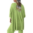 thumbnail image 2 of PRETTYGARDEN Women's 2 Piece Outfits Casual Short Sleeve Pullover Tops and Wide Leg Pants Lounge Sets Tracksuits, 2 of 8