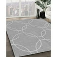 thumbnail image 2 of Ahgly Company Indoor Square Patterned Silver Gray Area Rugs, 4' Square, 2 of 6