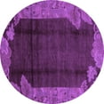 thumbnail image 1 of Ahgly Company Indoor Round Abstract Purple Modern Area Rugs, 4' Round, 1 of 4