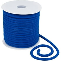 27 Yard Blue Drawstring Replacement Rope 6mm Round Cotton Soft Drawstring Cord Replacement with Plastic Spool for Coats Pants Shorts Blue