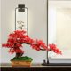 thumbnail image 5 of Árbol de arce bonsái artificial, adornos zen japoneses en maceta, decoración de plantas falsas bonsái for interiores, sala de estar, salón de té, rojo, 5 of 6