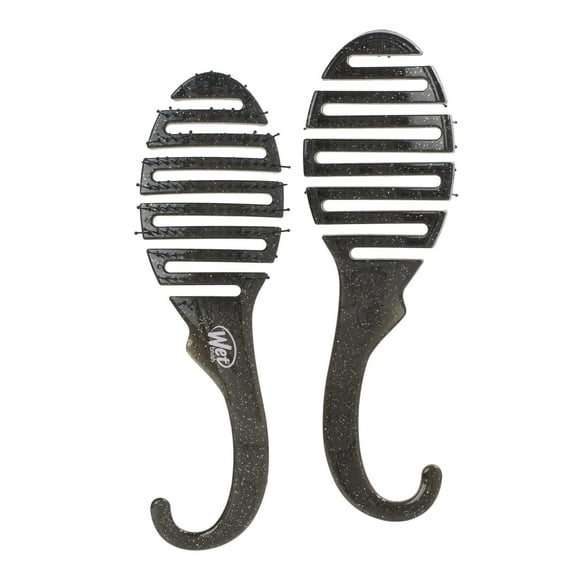 Wet Brush Hair Brush Shower Detangler - Black Glitter - Shower Hair Brush With Ultra-soft IntelliFle