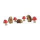 thumbnail image 5 of 7 piezas de figuras en miniatura Hedgehog y estatuas de hongos esculturas de resina figura, 5 of 9