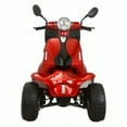 thumbnail image 2 of Heavy Duty 4 Wheel Mobility Scooter, Fat Tire Luxuryton X-1000 Red - 1500w Powerbooster Option, Rear Storage Box, 2 of 2