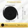 thumbnail image 2 of Uxcell 20pcs Cordones de Sudadera 51" Cordón de Reemplazo Herramienta de Costura con Enhebrador Fácil para Sudaderas Pantalones de Chándal Chaquetas Pantalones Gorras Abrigos Bolsas, Negro, 2 of 7