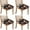 Halloween Ghosts Pumpkins-1, variant on Halloween Ghosts Pumpkins and Houses Seat Covers for Dining Room Chairs Set Of 4,Stretch Printed Washable Chair Seat Cover with Elastic Ties and Button,Removable Waterproof Couch Cushion Covers