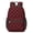 Red and Black, variant on Pink and Black Wavy Checkered Pattern 17" School Backpacks for Teens,Waterproof Oxford Fabric,S-Shape Padded Straps for School,Travel,Hiking,Camping