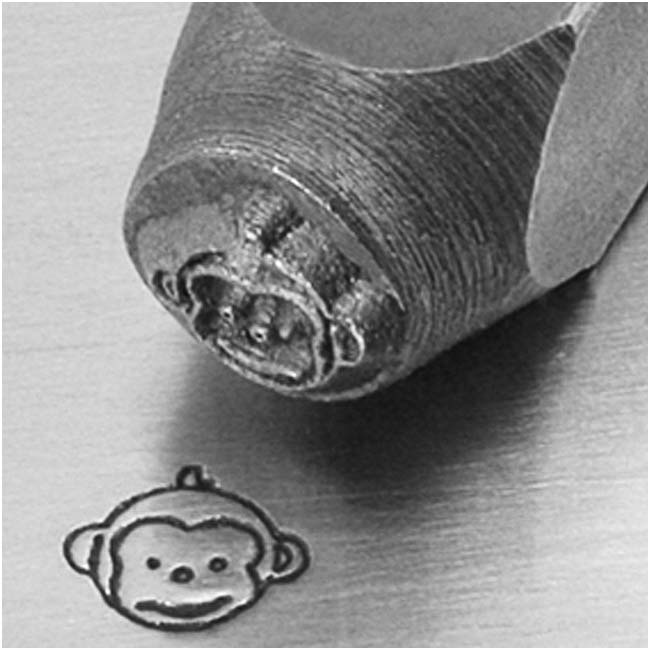 Impressart Metal Punch Stamp Monkey Face 6mm 1 4 Inch Design 1 Piece Walmart Com Walmart Com