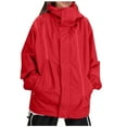 thumbnail image 2 of Up to 35% off Women's Sports Outdoor Hard Shell Jacket Outdoor Mountaineering Riding Windproof Punching Ndbuld Jacket Warm Removable Hat Mountaineering Thin Jacket, 2 of 9