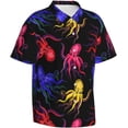 thumbnail image 2 of Men's Funky Hawaiian Shirt Short Sleeve Button Down Shirts Beach Party Holiday, 2 of 8