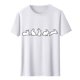 thumbnail image 5 of Tops de Cuello Alto para las Mujeres Amante Impreso Camiseta Cuello Redondo Manga Corta, Poliéster Spandex, 5 of 7