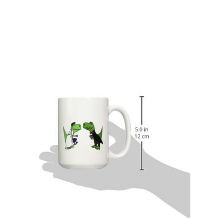 3drose Funny Green Trex Dinosaurs Bride And Groom Wedding Art Ceramic Mug 15 Ounce Walmart Com Walmart Com