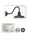thumbnail image 2 of Cocoweb 14" Vintage LED Barn Light in Matte Black with Vintage Arm, 2 of 6