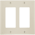thumbnail image 2 of Leviton 80409-NA 2-Gang Decora/GFCI Device Wallplate, Standard Size, Almond, 2 of 2