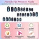 thumbnail image 4 of 24Pcs Almond French False Nails Short Aurora Cat Eye Press on Nails Dark Blue Glitter Fake Nails Acrylic Full Cover Glue on Nails Oval Artificial Stic, 4 of 5