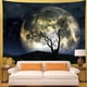 thumbnail image 2 of Tapiz de luna Tapiz de galaxia Tapiz de árbol Tapiz de cielo estrellado Tapiz de arte psicodélico místico Tapiz para colgar en la pared para decoración del hogar (51.2 x 59.1 pulgadas de alto) Sailing Electrónica, 2 of 5