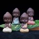 thumbnail image 4 of Bonita Estatua de Buda Pequeño, Estatuilla de Monje Pequeño, Bandeja de Té de Agua para Mascotas para Decoración de Bandeja de Té , para Rosado Macarena Pequeña estatua de Buda, 4 of 7
