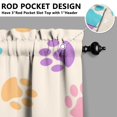 thumbnail image 5 of Dog Print Kitchen Curtains 36 Inch Short - 3 Panel Set, Cute Puppy & Floral Design, Rod Pocket Pet Lover Curtains 100% Polyester, Paw & Bone Pattern for Kitchen, Living Room, Bedroom, Easy Wash, 5 of 6