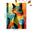 thumbnail image 3 of Maximalist Retro Cat Canvas Wall Art, Colorful Affirmation Print, Trendy Home Wall Decor, 3 of 8