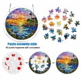 thumbnail image 4 of Acrylic Puzzles Suncatcher Window Hanging, Natural Scenery & Emerald Flame Hummingbird Pattern Jigsaw Sun Catchers Garden Decoration Home Decor 83 Pieces 7.4 Inch, 4 of 9