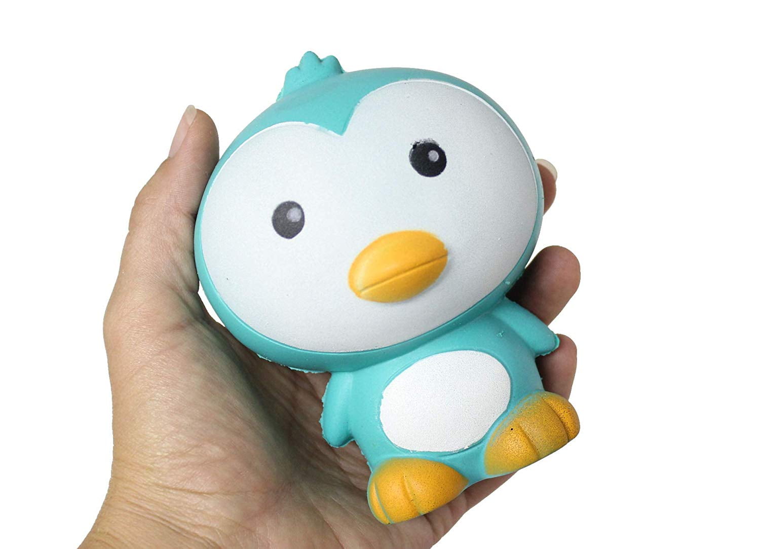 Light Up Flashing Puffer Penguin Soft Squidgy Squashy Sensory Stress Animal Toy 