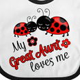 thumbnail image 4 of Inktastic My Great Aunt Loves Me with Cute Ladybugs Boys or Girls Baby Bib, 4 of 4