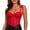 Red, variant on AVRNLIQ Womens Sheer Mesh Lace Corset Bustier Crop Top Sweetheart Neckline Spaghetti Strap, White,Size XL