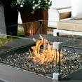 thumbnail image 6 of Elementi Plus Bergamo Propane Fire Pit for Outside Outdoor Fire Pit Table Smokeless Firepit Concrete Square Fire Table Patio Heater Fireplace 60000 BTUs - Dark Grey, 42.1 x 42.1 Inches, 6 of 9
