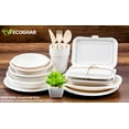 thumbnail image 6 of Ecoghar 100% Compostable Sugarcane Bagasse Plates, Heavy Duty Disposable Plates (125 pack) (9 Inch BPA Free) Natural White For Parties, BBQ, Travel & Events, 6 of 6