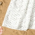 thumbnail image 3 of Mercatoo Girls Swimwear Cover 𝐔ps Kids Girls Beach Bathing Suit Mesh Solid Coverups Cute Bikini Vacation Short Sleeves 𝐓𝐮nic Dress, 3 of 8